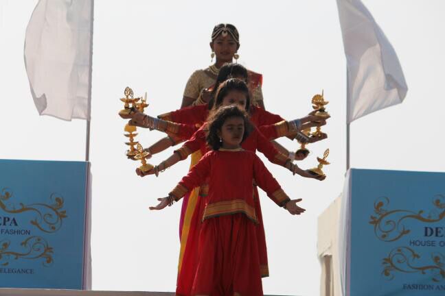 Contemporary dance performance with stage lights at Avighnaa
